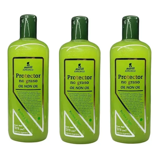 Tratamiento Acondicionador Aurill Protector Capilar 375ml X3