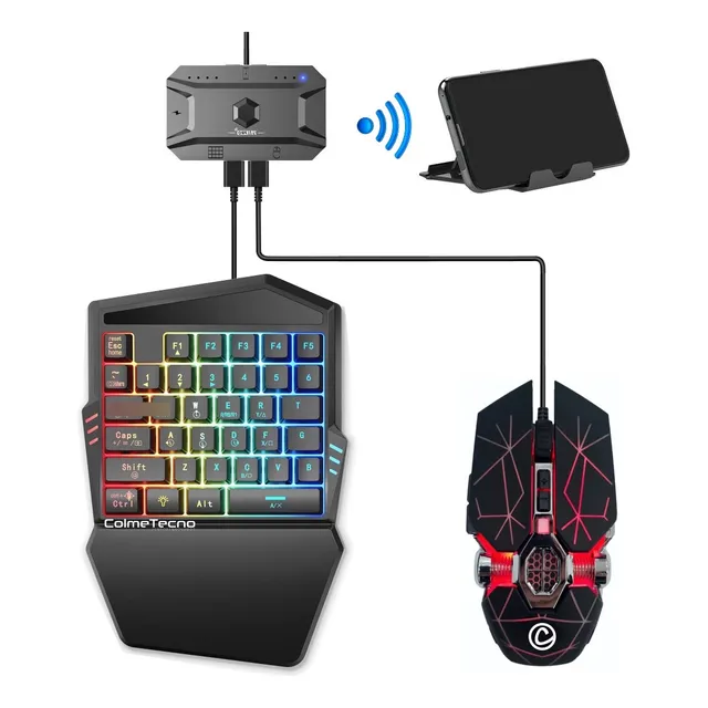 Combo Gamer Para Celular Rgb Convertidor Bluetooth 3en1 G98