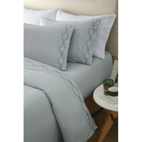 Juego De Sabanas King Size 600 H Oxford Bordada Oferta