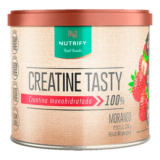Creatine Tasty Lata 210g Nutrify Sabor Morango