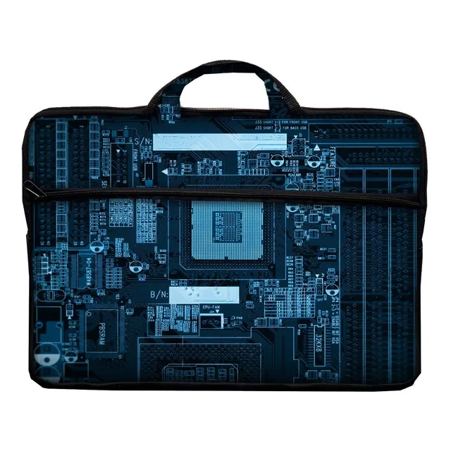 Funda Tipo Maletin Notebook Neoprene Para 14 Y 15.6 Bolsillo Y Manijas Diseños Surtidos Real Cover