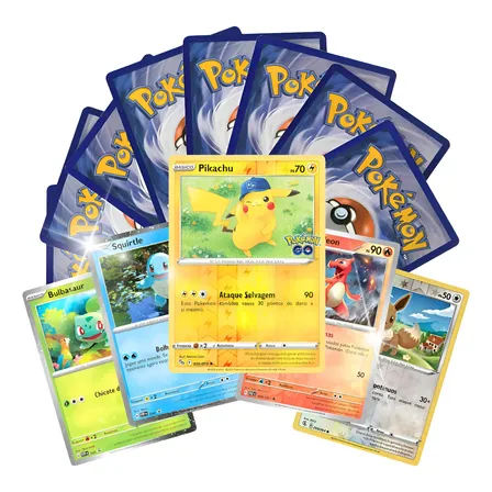 Kit 50 Cartas Pokémon Original Copag Lote Com 5 Brilhantes Pokémon Português
