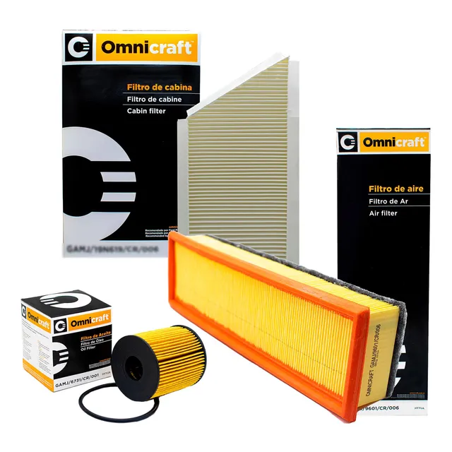 Kit Filtro Aire Aceite Polen Omnicraft Peugeot 207 1.4