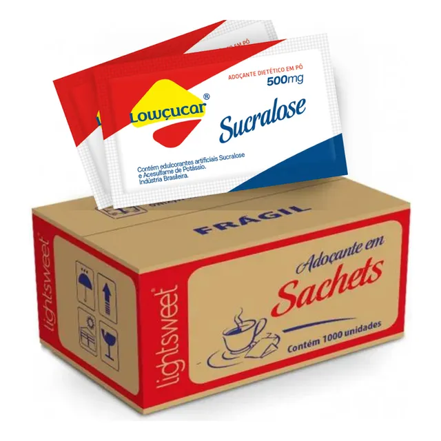 Adocante Lowcucar Sucralose Sache Caixa Com 1000 X 0,5g
