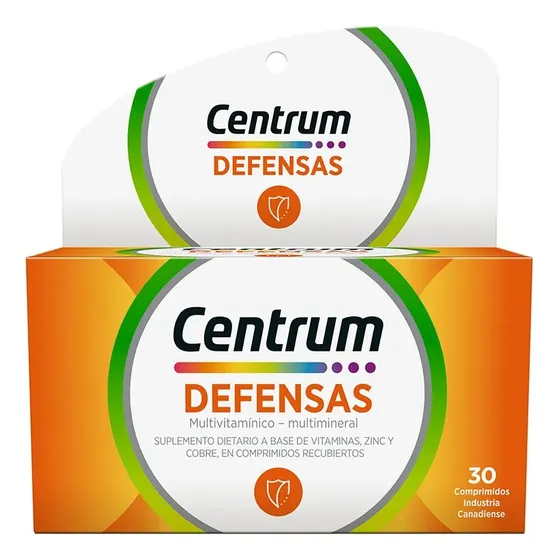 Centrum Defensas Multivitaminico Con Zinc Y Cobre X 30 Comp