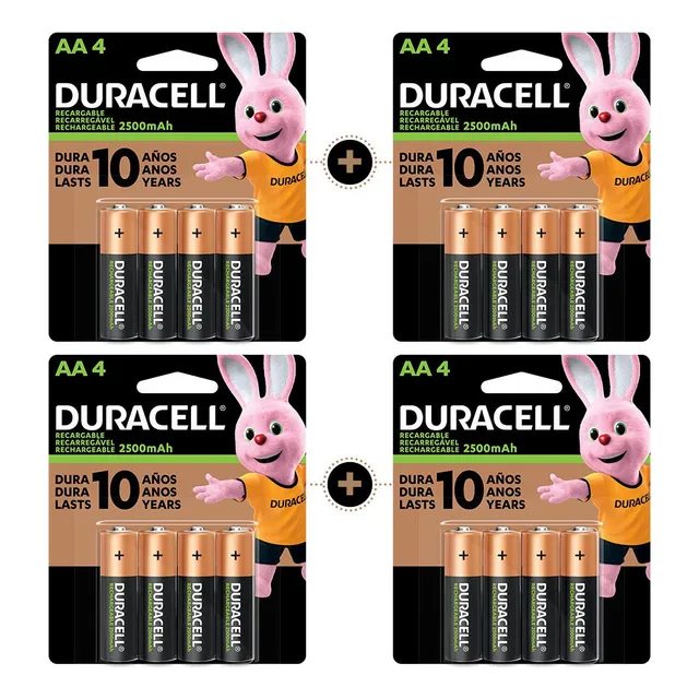 Pack Duracell Pilas Recargables 16 Pilas Aa De 2500mah