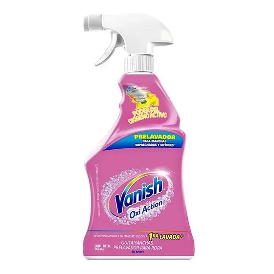 Vanish Poder O2 Prelavador Para Ropa Manchas Difíciles Spray