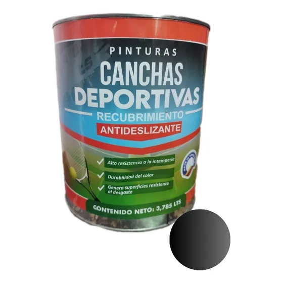 Pintura Para Cancha Deportiva Color Negro Y Gris