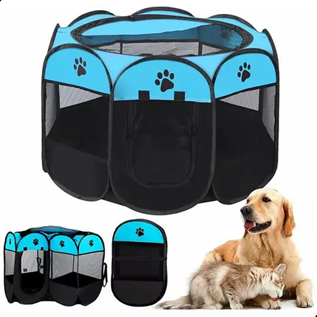 Corral Plegable Para Perro Y Gato Casa Jaula Tienda Portátil