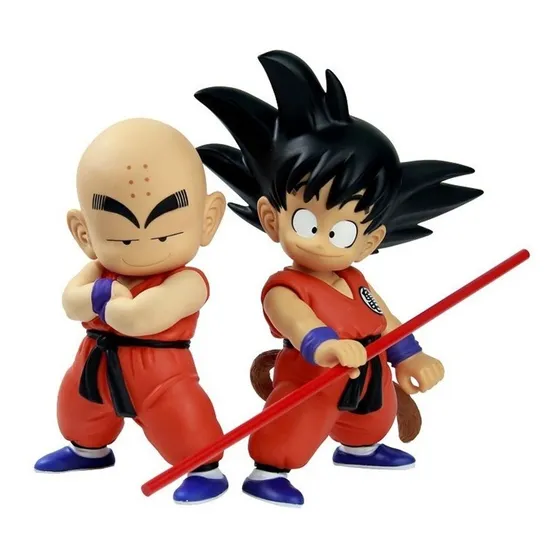 Goku Krilin Pack Set Figura Muñeco Anime Dragon Ball 21 Cm 