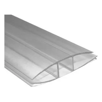 Perfil Conector H Planchas 4 A 6mm 5,8mts Transparente Dvp