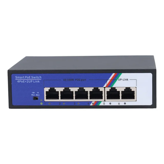 Puerto Poe 6, 1,2 Gbps, Ethernet Plug And Play Metal No Admi