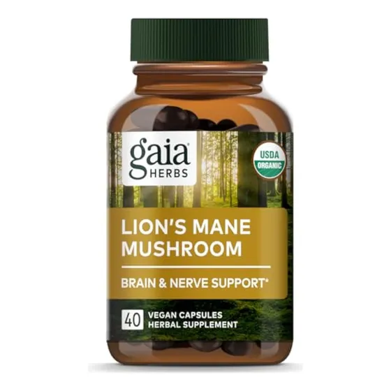 Gaia Herbs, Seta De Melena De León, 40 Unidades