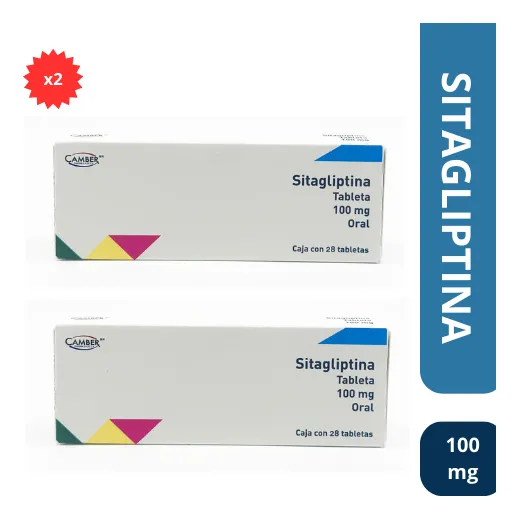Sitagliptina 100 Mg C/28 Tabletas (g.i De Januvia)- 2 Pack