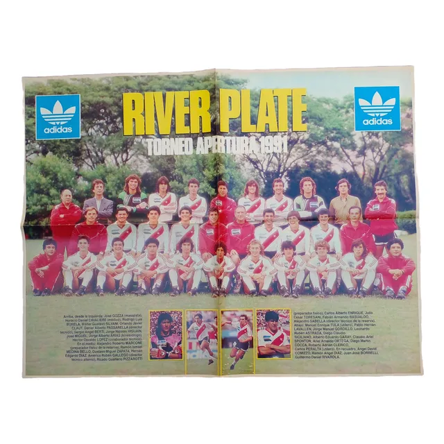 Poster El Grafico River Torneo Apertura 1991  42 X 54 Cm