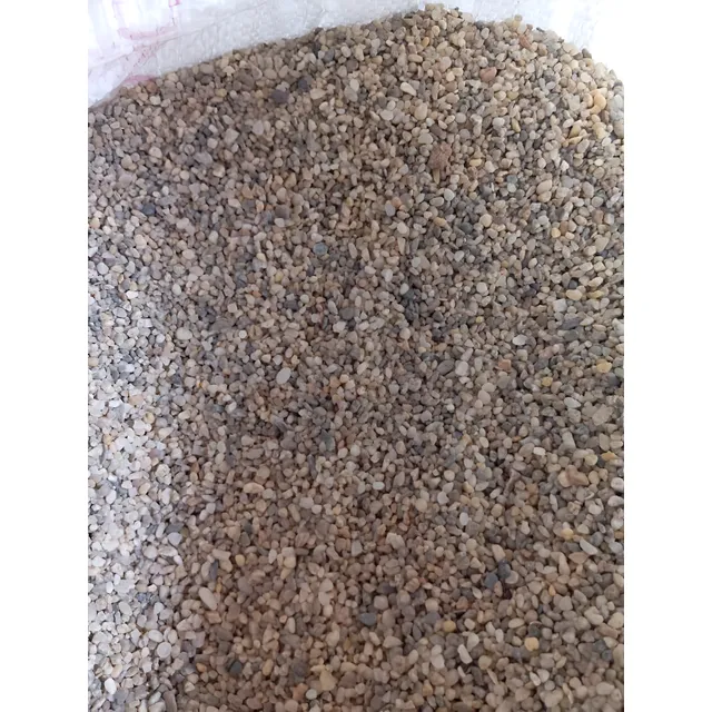Canto Rodado Piedra Gravilla Color Arena No. 1 Saco 22 Kg.