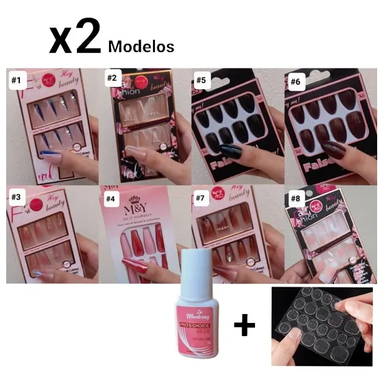 Uñas Decoradas Express Press On Uñas Postizas Manicure