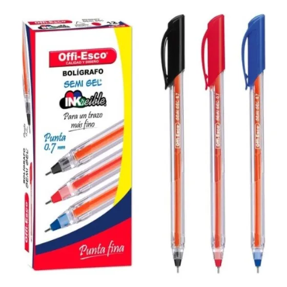 Boligrafo Esfero Semigel Caja X 12 Unidades 