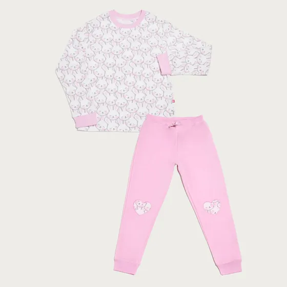 Pijama Niña Largo Micropolar Palmers 67238ros