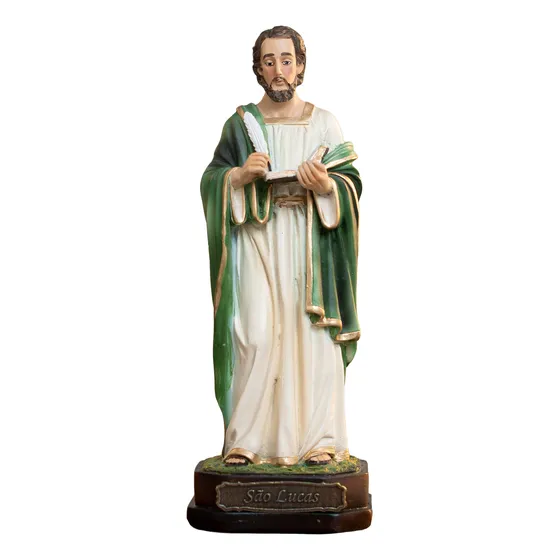 Imagem De São Lucas 20cm Resina 