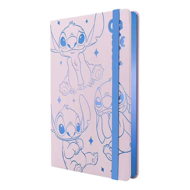 Cuaderno Cosido Stitch Mooving Notes A5 Tapa Dura Rayado Color Rosa