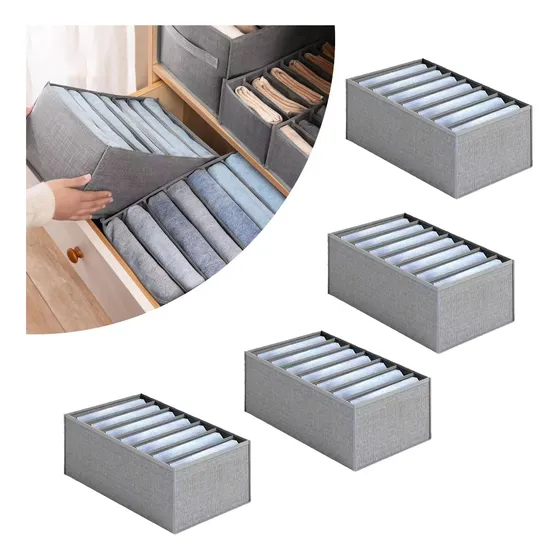 Kit 4 Colmeia Organizador Gaveta Jeans Roupas 7 Divisoria