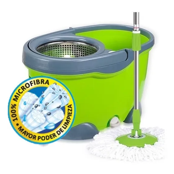 Mopa 360º Acero Inox Balde Centrifugado Premium