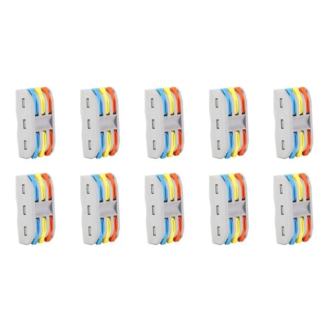 Pack X 10 Conector Derivador Rápido Para 3 Cables - Unilux