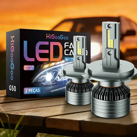Higoogoo G50 Par Farol Carro Led H4 H1 H7 H11 Hb3 Hb4 H3 H27