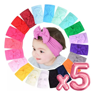 Set Diademas Niñas Bebes Turbante Moño Banda Elástica Moda Set Diademas Niñas Bebes Turbante Moño Banda Elástica Moda