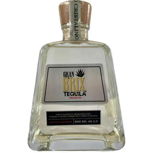 Pack De 6 Tequila Gran Brix Premium Cristalino 800 Ml