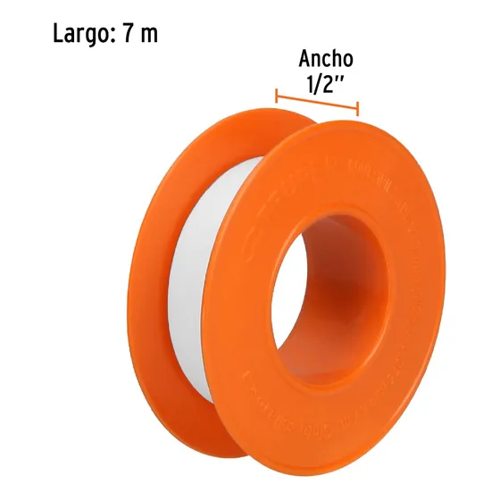 Teflon 1/2 PuLG. X 7 Ml  Uso General (blíster*2), Truper