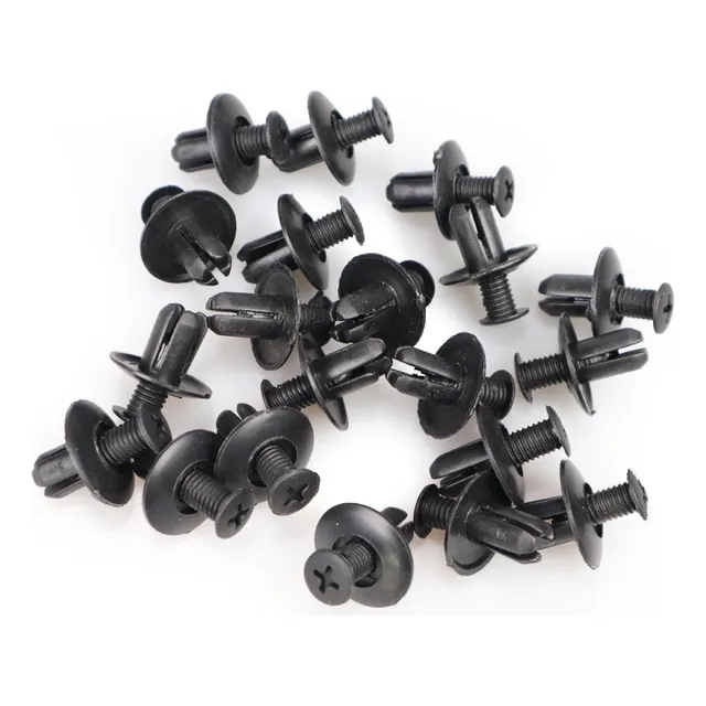 Pack 20 Clips Automotriz, Broches Plástico Con Tornillo 8mm