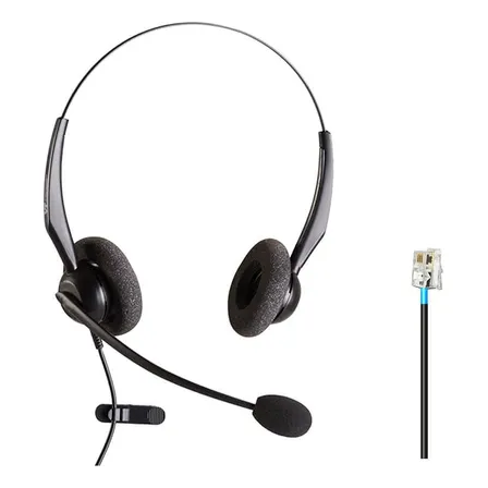 Cintillo Telefónico Biaural Vt2000-nc-d Rj9 Ultra Liviano