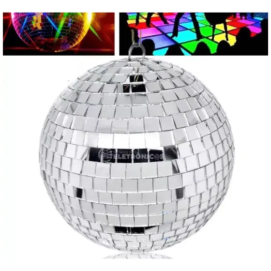 Globo Bola Espelhado Refletor Rotativo 30cm Discoteca Show