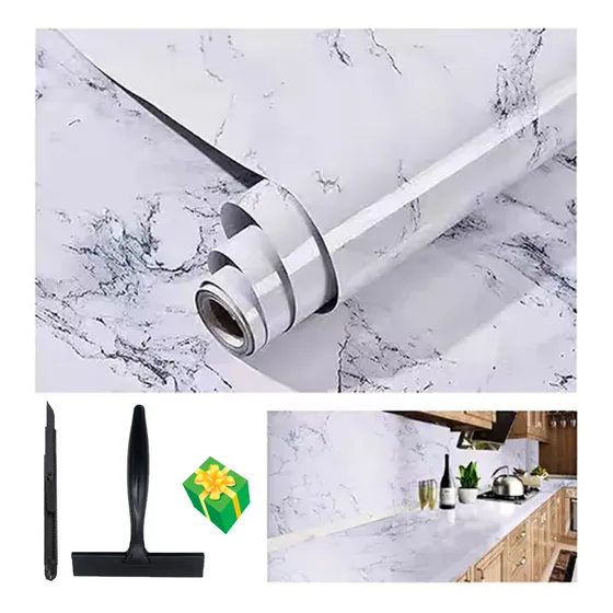 Vinil Adhesivo Mármol Decoración Mueble Cocina Pared 60cmx5m