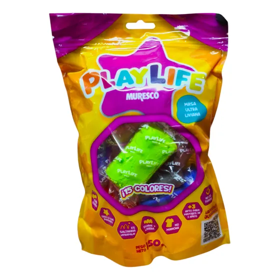 Masas Playlife Muresco Saltarinas Ideal P/ Modelar Pack X50