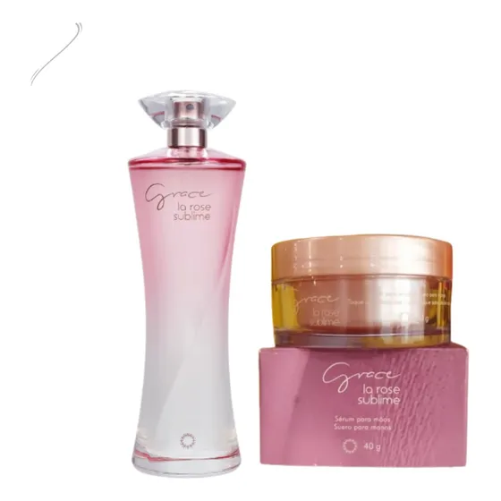 Kit Um Perfume Grace La Rose Sublime Hinode + Sérum Para As Mãos Grace La Rose Sublime
