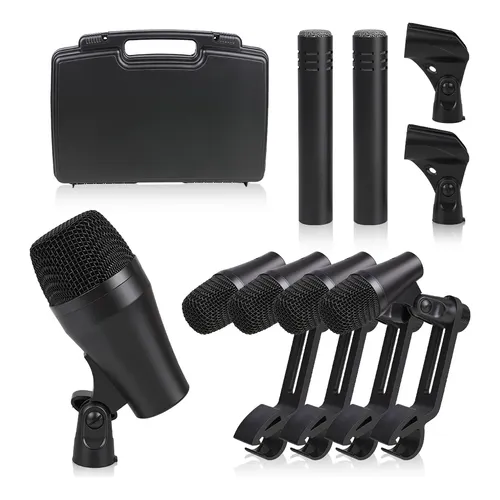 Kit De Microfones Shure Pga Drum Kit 7 Para Bateria - Cor Preto