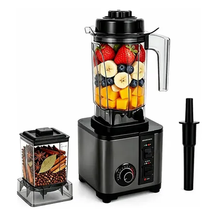 Liquidificadores 3.3l 2 Em 1 Profissional Fácil De Usar Cinza 220v