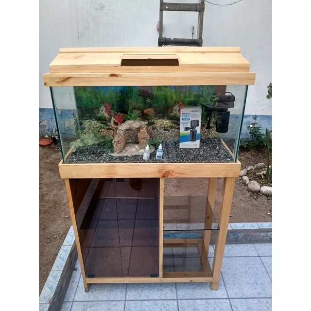 Remato Pecera Tapa Y Mueble 80 X 40 X 30