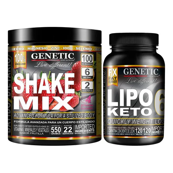 60 Días Quemador Lipo 6 Keto Batido Dieta Shake Mix Genetic