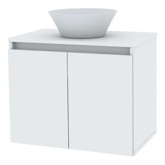 Vanitory Centro Estant Flotante Vf6 Blanco Melamina