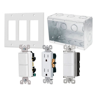 Apagadores Combinados Y Contacto, Con Caja Y Tapa, Volteck Apagadores Combinados Y Contacto, Con Caja Y Tapa, Volteck