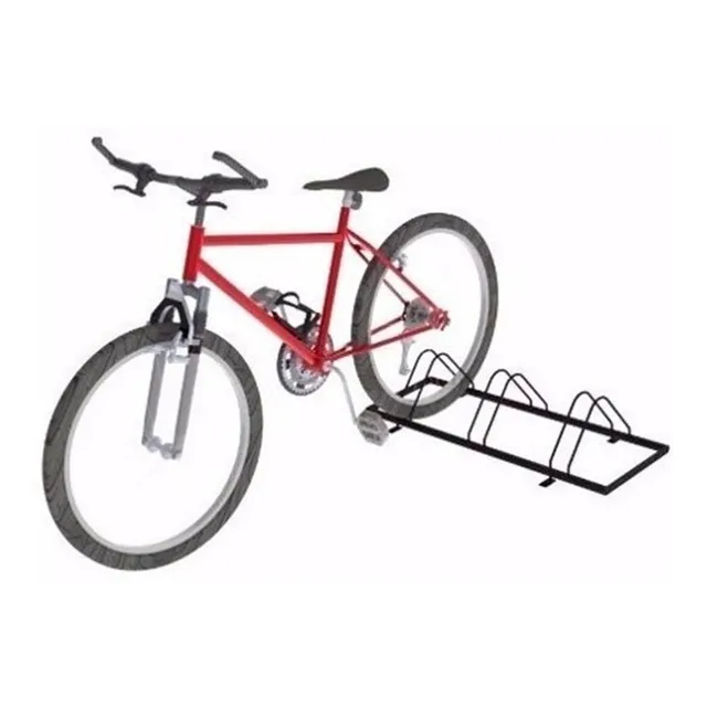 Soporte Piso 3 Bicicletas Cicla Exibidor Parqueadero Parqueo