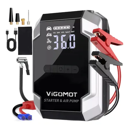Auxiliar Partida Portátil Com Compressor Ar Carro Moto 9000a