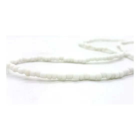 Guia Colar Miçanga Branco Oxalá Umbanda 50cm
