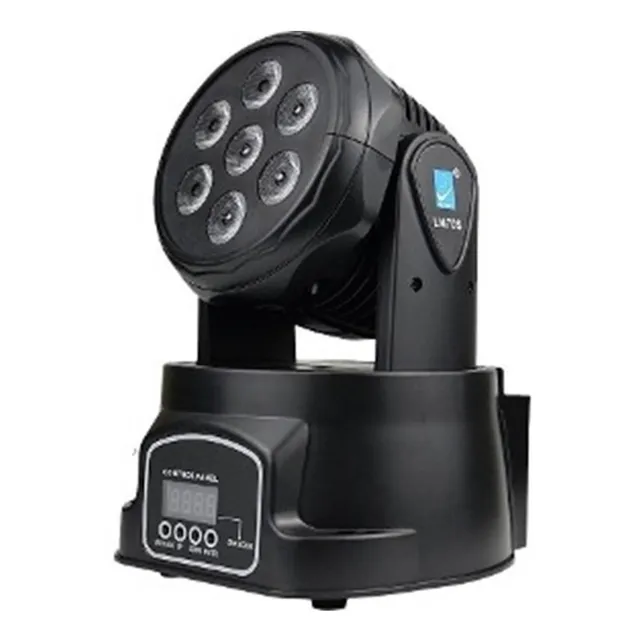 Cabezal Movil Wash Lm70 7 Led Rgbw Dmx 12w Dj Fiestas