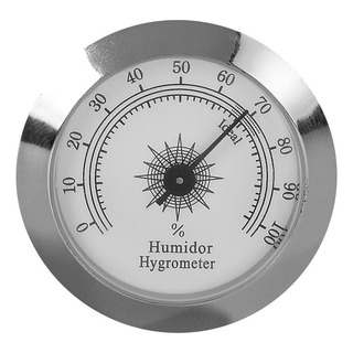 Hygroset Hyg-75s Analog Hygrometer, Polished Silver Finish Hygroset Hyg-75s Analog Hygrometer, Polished Silver Finish