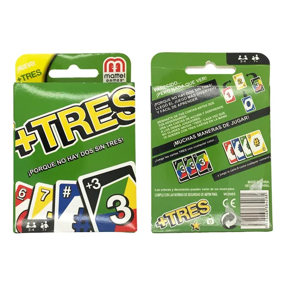 Juego De Cartas + Tres - Juego De Mesa